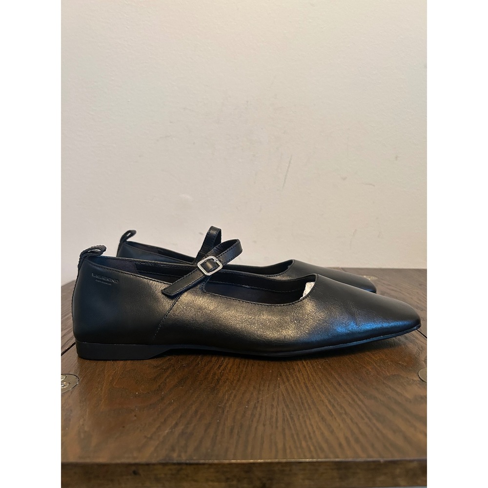 Vagabond Shoemaker Delia Mary Jane Flats Women's US 9.5 EU 40 Black Leather